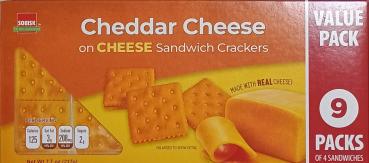 SOBISK 'Cheddar Cheese' Crackers Made with Real Cheese 217 gr Import USA
